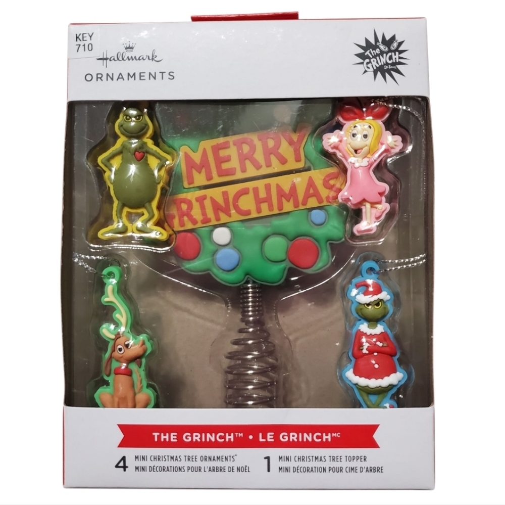 Mini Dr. Seuss's How the Grinch Stole Christmas! Hallmark Tree Topper & Ornament